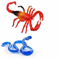 Змея и скорпион резиновая 2 шт паук антистресс скорпион фигурка мялки