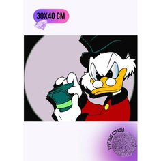 Алмазная мозаика стразами "Скрудж Макдак" 30х40 см Full OF Benefit