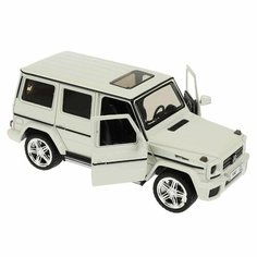 Машина металлическая ТехноПарк Mercedes-Benz G500, белый, свет+звук, 17,5 см