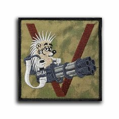 Шеврон на липучке "Еж V" (Нашивка, патч). Нет бренда