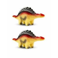 ДВЕ Игрушки-антистресс Сквиш Динозавр Стегозавр 15 см Maxitoys