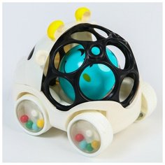 Погремушка - машинка, неразбивайка «Коровка», эластичные элементы Крошка Я