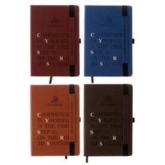 Ежедневник недатированный А5, 140 листов в клетку, на резинке, обложка кожзам, микс Noname