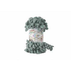 Пряжа для вязания Alize Puffy. Серо-зеленый (780) 5 мотков.