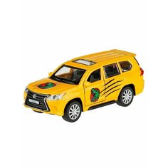 Машина Lexus LX570 Динозавры 12 см LX570-12DIN-YE Технопарк