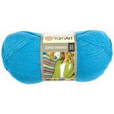 Пряжа Yarnart Super Merino голубой (235), 75%акрил/25%шерсть, 300м, 100г, 3шт