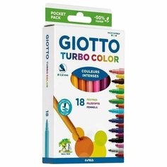 Фломастеры GIOTTO TURBO COLOR, 18 цветов