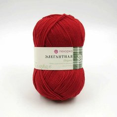 Пряжа для вязания Пехорка Элегантная 100гр. 250м (100% мер. шерсть) (06 красный), 10 мотков