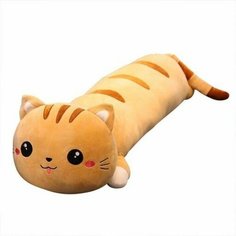 Мягкая игрушка Кот Батон , игрушка-подушка длинный кот, лежачий кот батон 80 см M Avr