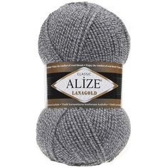 Пряжа Alize Lanagold светло-серый/меланж (651), 51%акрил/49%шерсть, 240м, 100г, 3шт