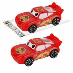 Инерционная машинка Молния Маквин / Тачки / 16см, красный без бренда