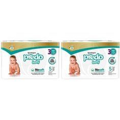 Predo Baby Подгузники детские, размер 3, 4-9 кг, 5 штук в упаковке, 2 упаковки