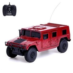 Джип радиоуправляемый «Хамер», свет, работает от батареек, 1:18, цвет бордовый Noname