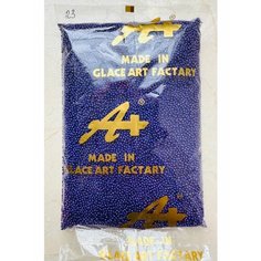 Бисер чешский для рукоделия и вышивки темно-синий 450 грамм Paas