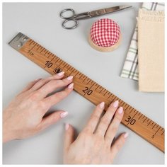 Метр деревянный, 100 см, с клеймом, ГОСТ Noname