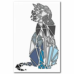 Трафарет-витраж "Кот" 16х24 см Noname