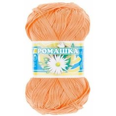 Пряжа ПНК Кирова Ромашка розово-персиковый (604), 100%мерсеризованный хлопок, 320м, 75г, 1шт