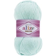 Пряжа Alize Cotton Gold, 55 % хлопок, 45 % акрил, 100 г, 330 м, 1 шт., 514 ледяной