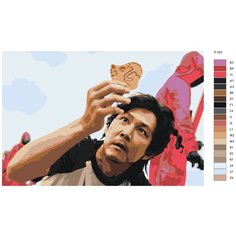 Картина по номерам Y-101 "Ли Джон Джэ(Игрок 456)-Игра в Кальмара" 80x120 Brushes Paints