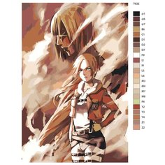 Картина по номерам Т632 "Энни Леонxарт. Атака титанов" 70x110 Brushes Paints