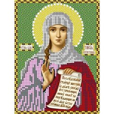 Набор для вышивания "Светлица" чешский бисер, икона "Святая Таисия", 12х16 см