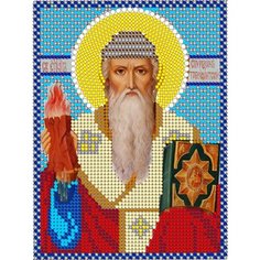 Набор для вышивания "Светлица" чешский бисер, икона "Святой Спиридон", 12х16 см
