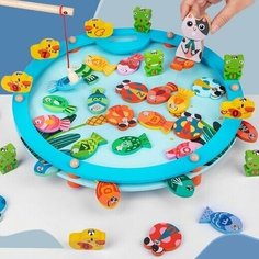 Большой игровой набор рыбалка магнитная Пруд для малышей Нет бренда