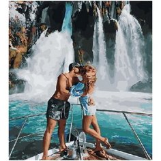 Картина по номерам Поцелуй у водопада 40х50 см Hobby Home