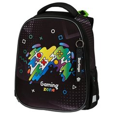 Berlingo ранец Expert Max Gaming Zone, черный/зеленый