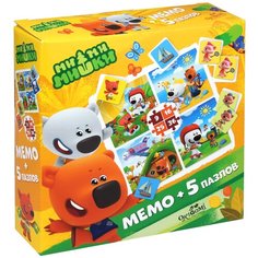 Набор настольных игр Origami МиМиМишки 6в1: Мемо + 5 пазлов