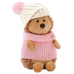 Мягкая игрушка Orange Toys Ежинка Колючка в шапке с розовым помпоном, 15 см, бежевый