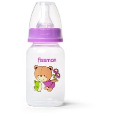 Fissman Бутылочка пластиковая 120 мл 6869\6870\6871, с рождения, фиолетовый