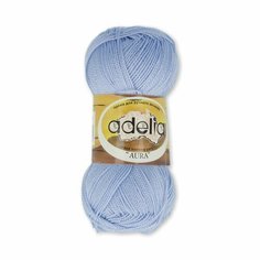 Пряжа ADELIA AURA 100 % акрил 10 шт. х 50 г 250 м ± 5 м №080 св. голубой