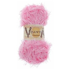 Пряжа Visantia "TRAFKA" 100% полиэстер №0014 ярк. розовый - 5 мотков по 100 гр
