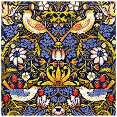 Набор для вышивания Strawberry Thief William Morris (Клубника) Bothy Threads