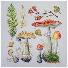 Набор для вышивания Мухоморы 30 x 30 см марья искусница 04.012.05