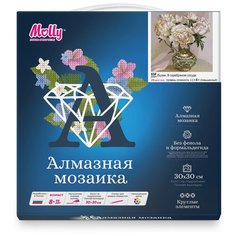Алмазная мозаика Molly 30х30 см Бузин. В серебряном сосуде