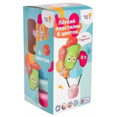 Набор для детской лепки "Лёгкий пластилин 6 цветов" Genio Kids