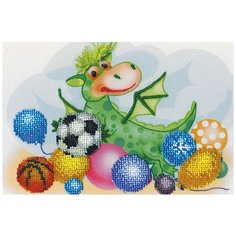 Б-627 Набор для вышивания бисером Чарівна Мить Дракон-спортсмен 14*20,5см