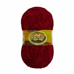 Пряжа ADELIA "DOLLY VELOUR" 100% микрополиэстер 5 шт.х100г 93м №21 красный