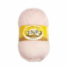 Пряжа ADELIA "JESSICA" 67% шерсть, 33% полиэстер 5 шт.х100г 260м №27 бледно-розовый