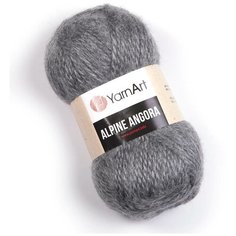 Пряжа для вязания YarnArt Alpine Angora 150гр 150м (20% шерсть, 80% акрил) (335 серый), 3 мотка