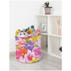 Корзина для игрушек JoyArty "Сердце из цветов" 35x35 см