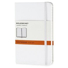 Записная книжка Moleskine Classic (в линейку) в твердой обложке, Pocket (9x14см), белый