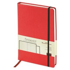 Блокнот А5, 100л Megapolis Velvet на резинке (Красный) 3-525/06 Bruno Visconti