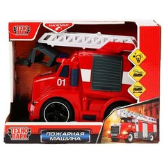 Машина "Пожарная машина", свет+звук, 19 см, инерционная, Технопарк