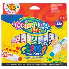 Фломастеры для штампов "Stamp", 10 цветов Colorino