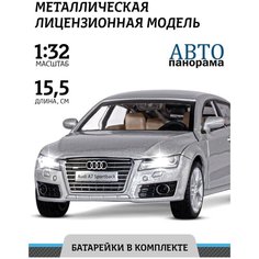 Машинка металлическая инерционная ТМ Автопанорама, Audi A7, М1:32, свет, звук, JB1251309