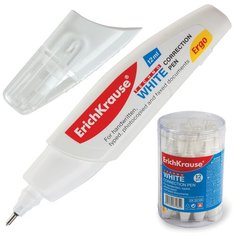 Ручка-корректор ERICH KRAUSE "Techno White Ergo", 12 мл, металлический наконечник, 22105