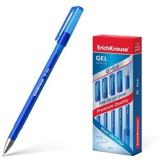 Ручка гелевая Erich Krause G-Ice 39003EK, цвет чернил синий, 12 штук